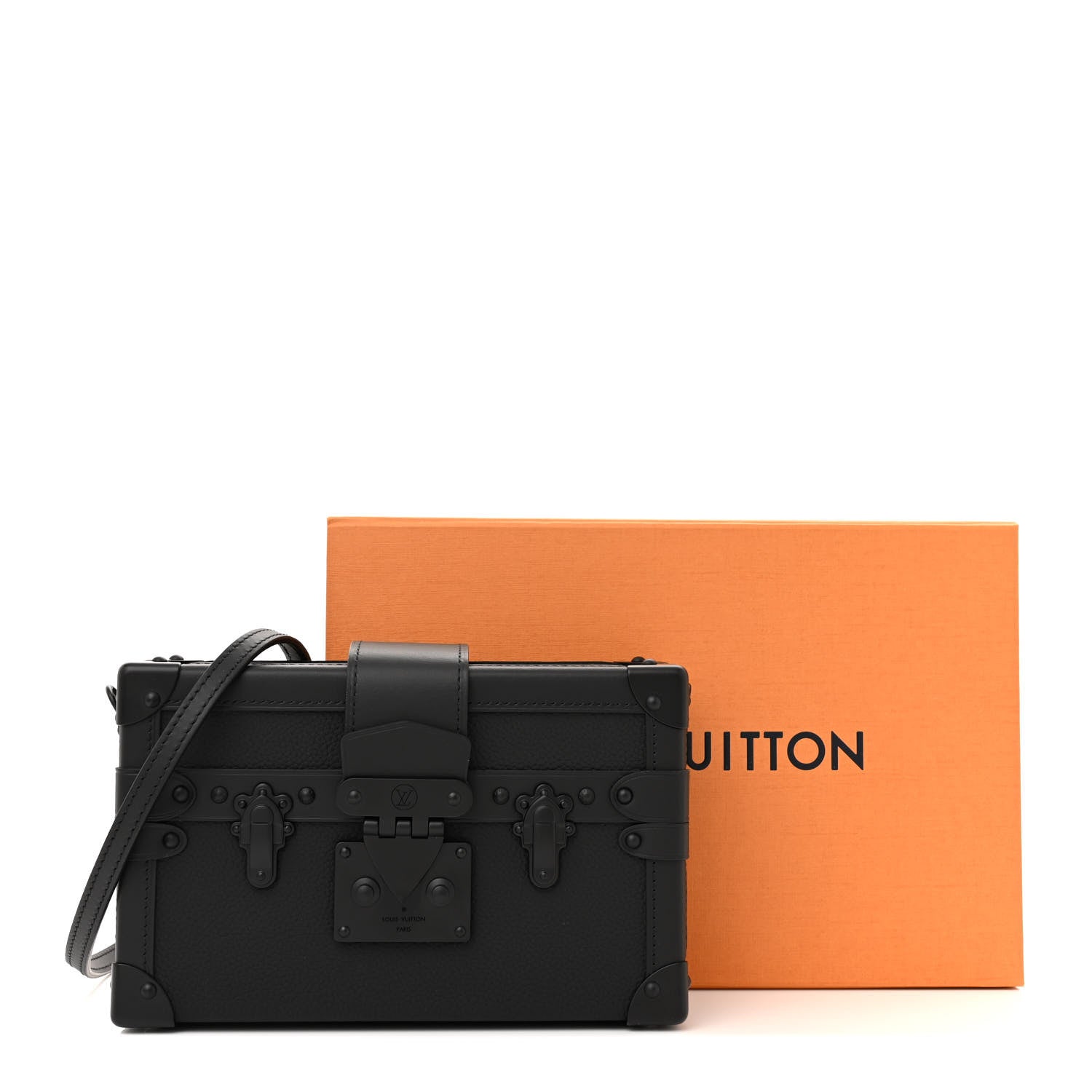 Louis Vuitton Calfskin Petite Malle Black 10 of 10