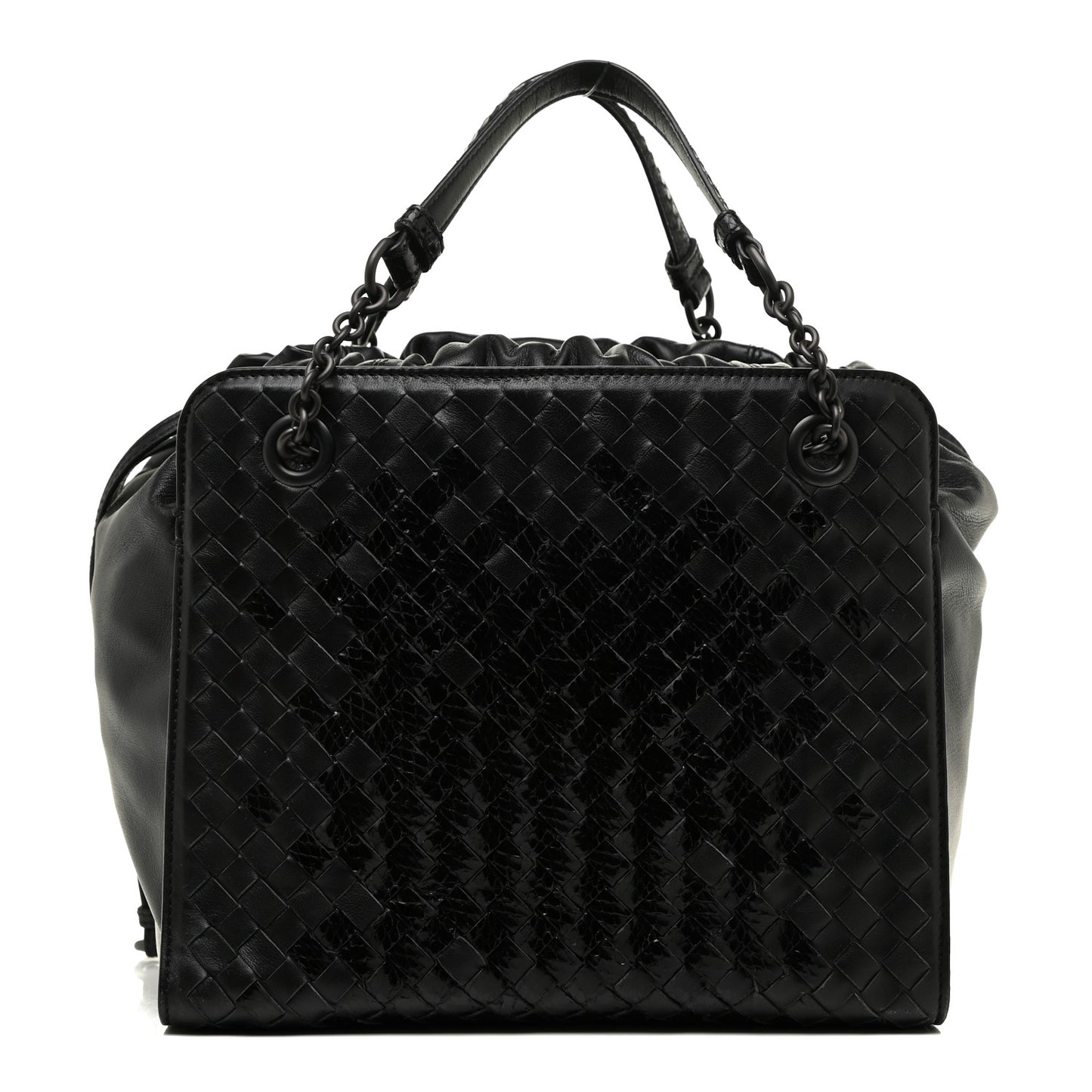 Nappa Ayers Intrecciato Small Tote Nero Black