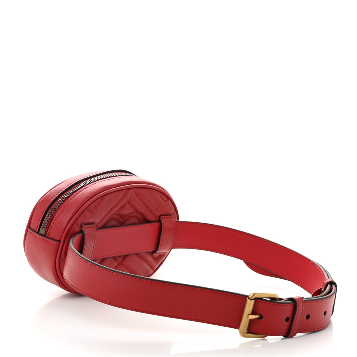 Calfskin Matelasse GG Marmont Belt Bag 85 34 Hibiscus Red
