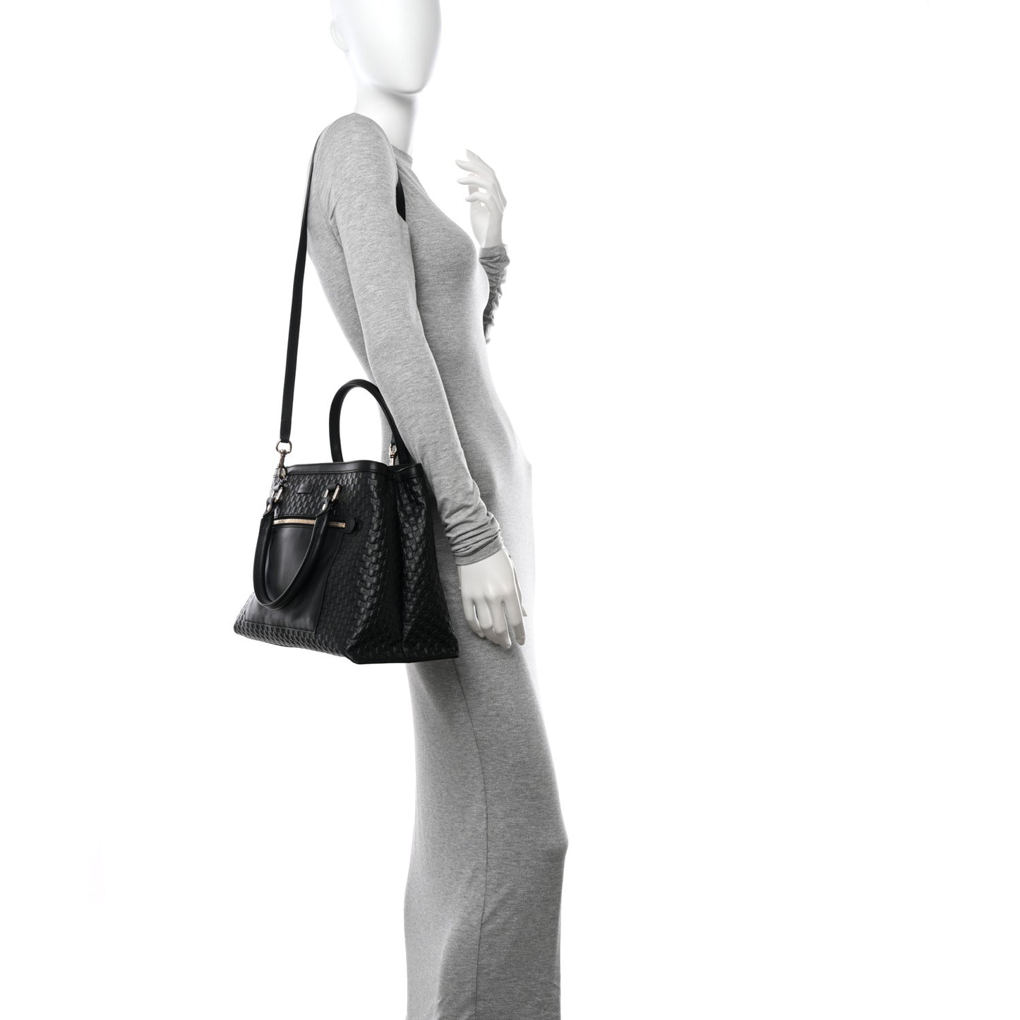 Soft Microguccissima Medium Tote Black