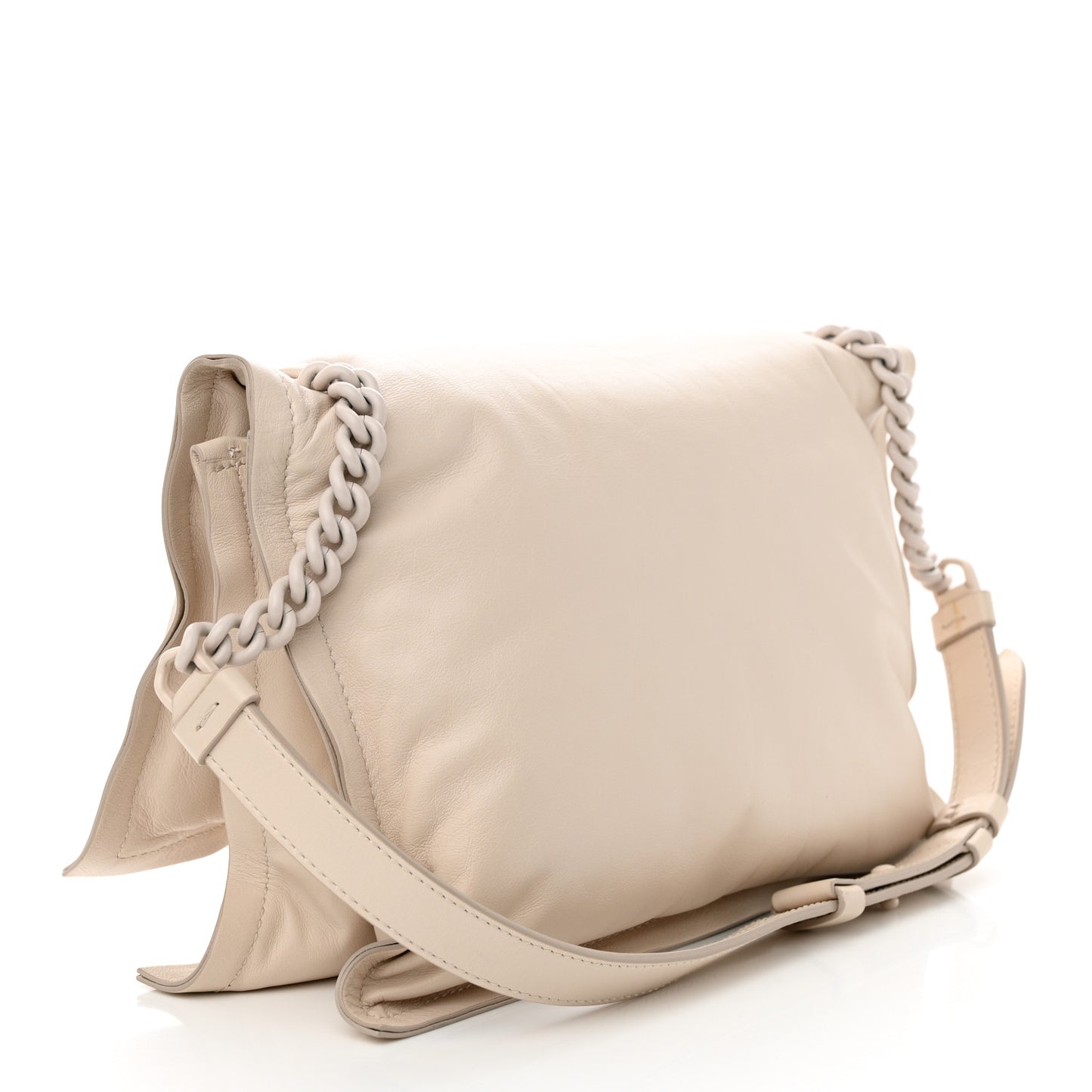 Calfskin Small Viva Bow Shoulder Bag Bone