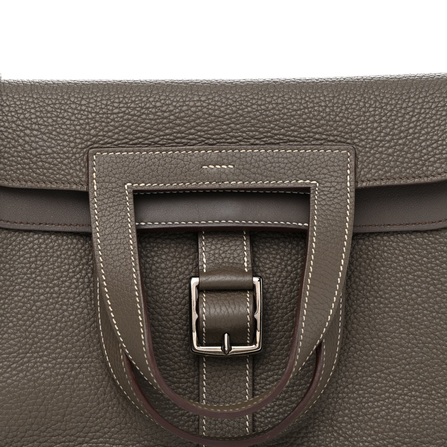 Hermes Taurillon Clemence Halzan 31 GM Etain 8 of 13