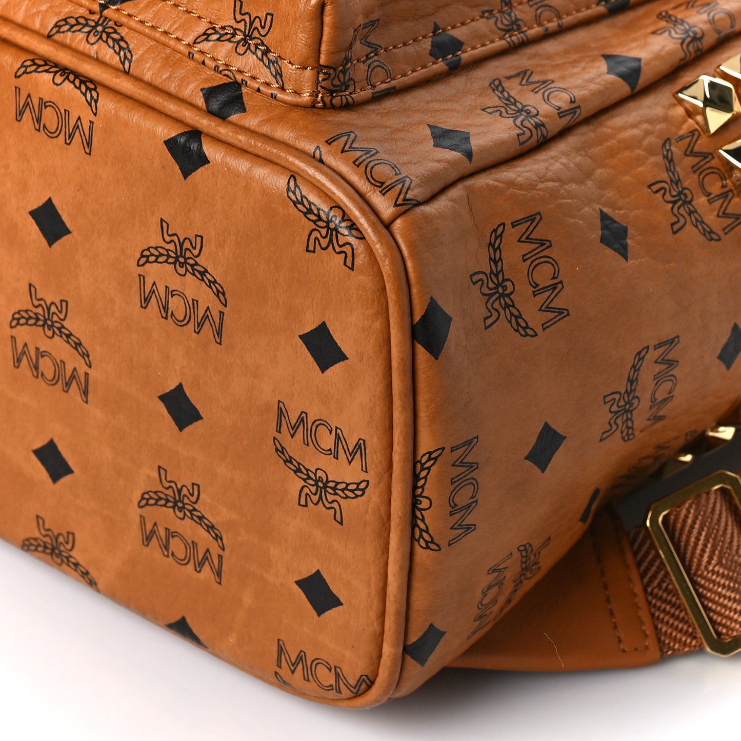 Visetos Small Side Stud Stark Backpack Cognac