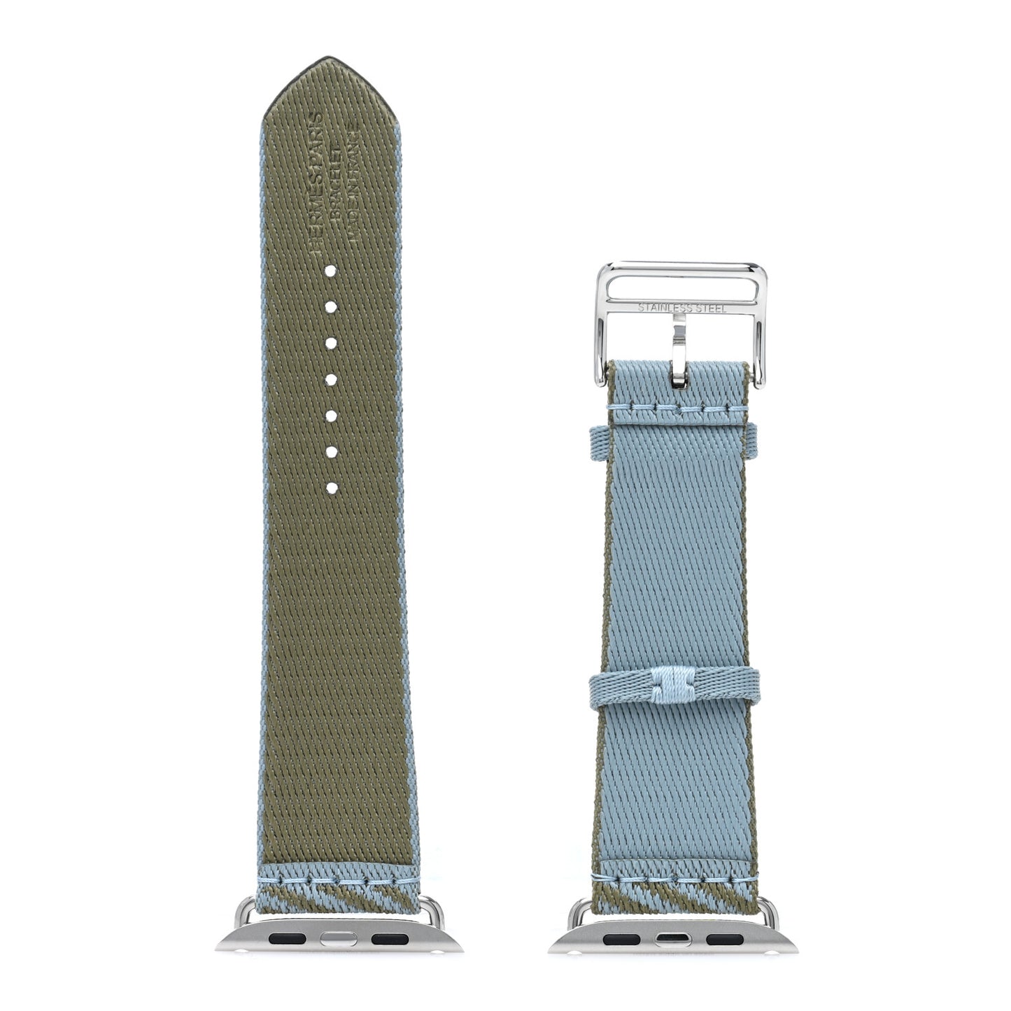 Nylon Weave Apple Watch Single Tour Band 40mm Bleu Lin Vert Veronese
