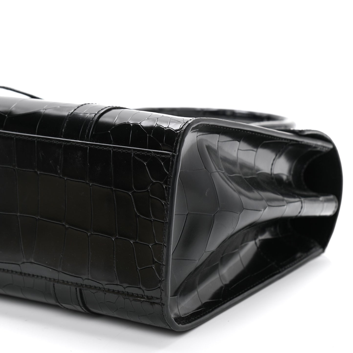 Crocodile Embossed Calfskin Bayswater Black