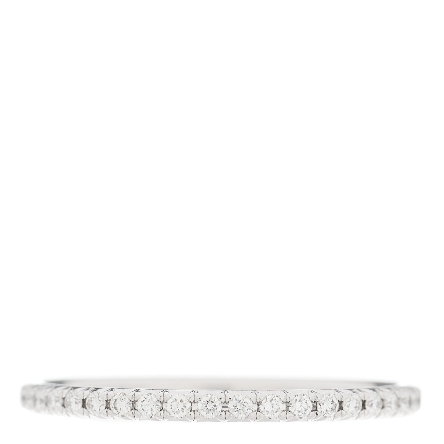18K White Gold Diamond Metro Band Ring 50 5.5