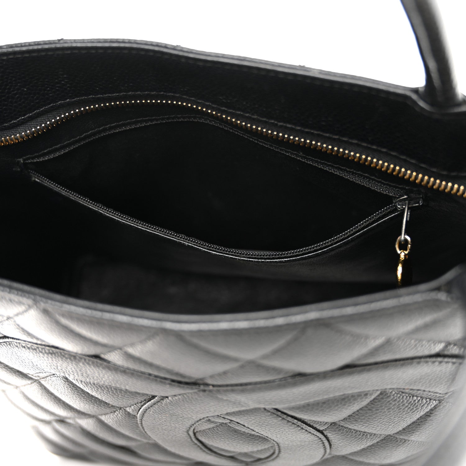 Chanel Caviar Quilted Medallion Tote Black 11 of 15