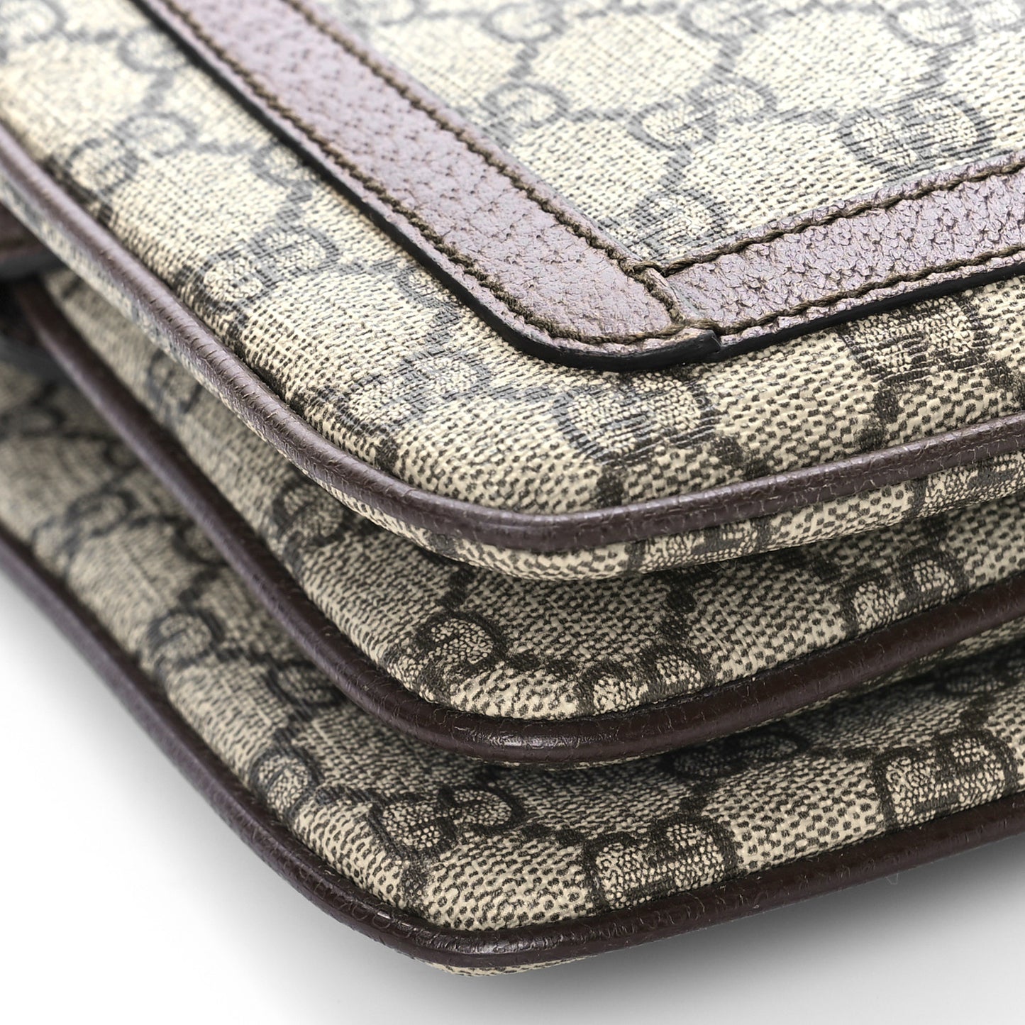 GG Supreme Monogram Web Medium Ophidia Shoulder Bag Beige New Acero