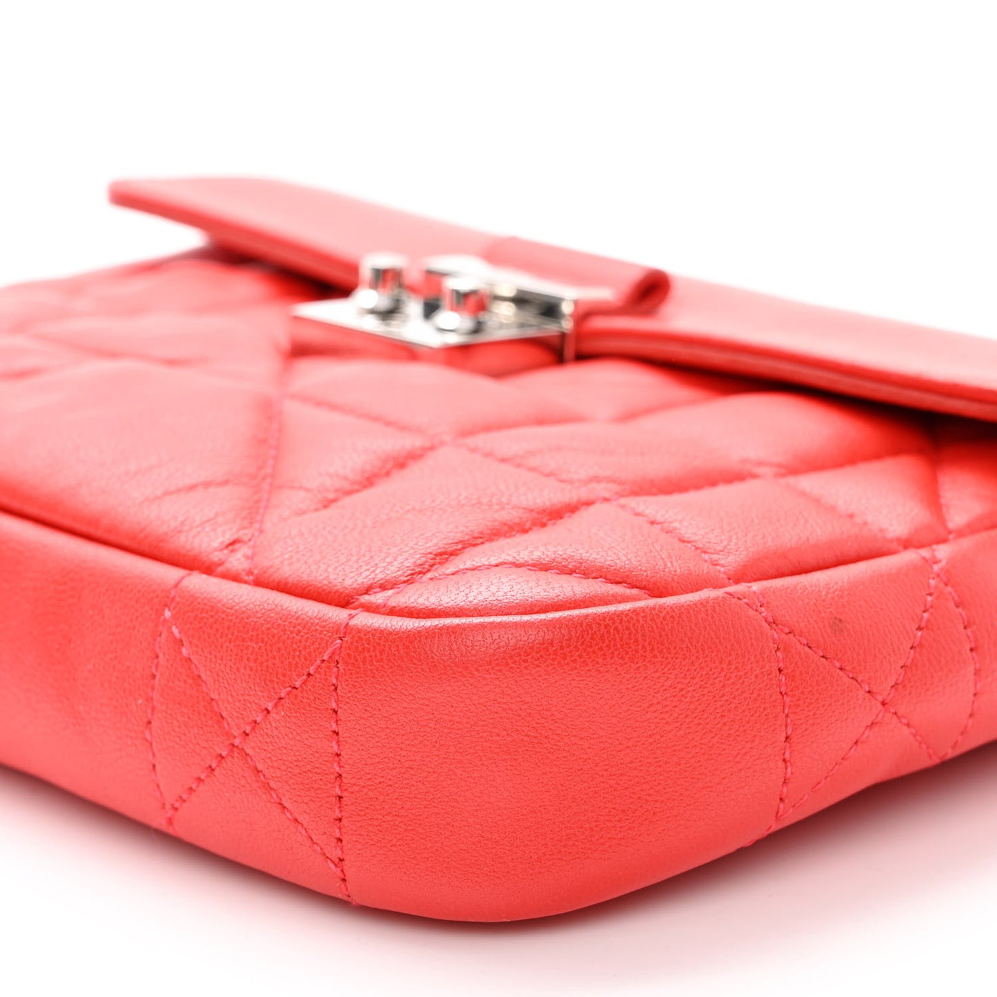 Lambskin Miss Dior Promenade Pouch Red