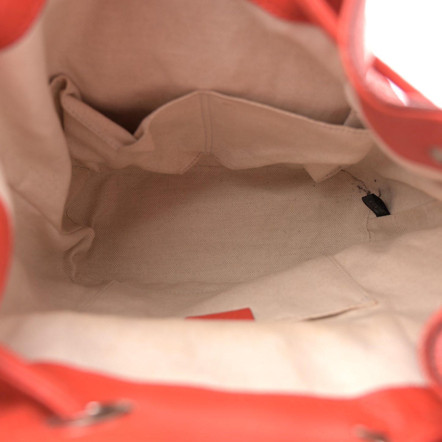 Calfskin Small Bamboo Backpack Orange