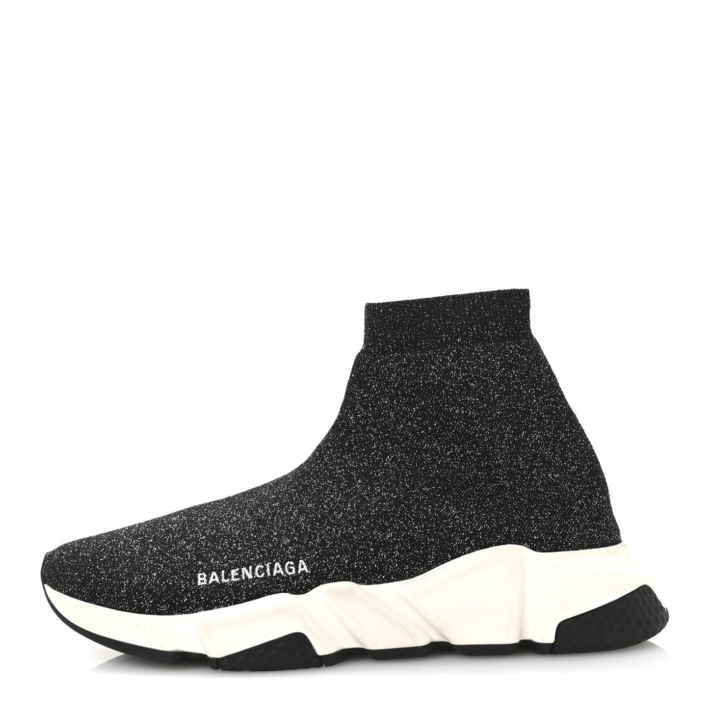 Knit Metal Womens Speed Sneakers 40 Black Gold