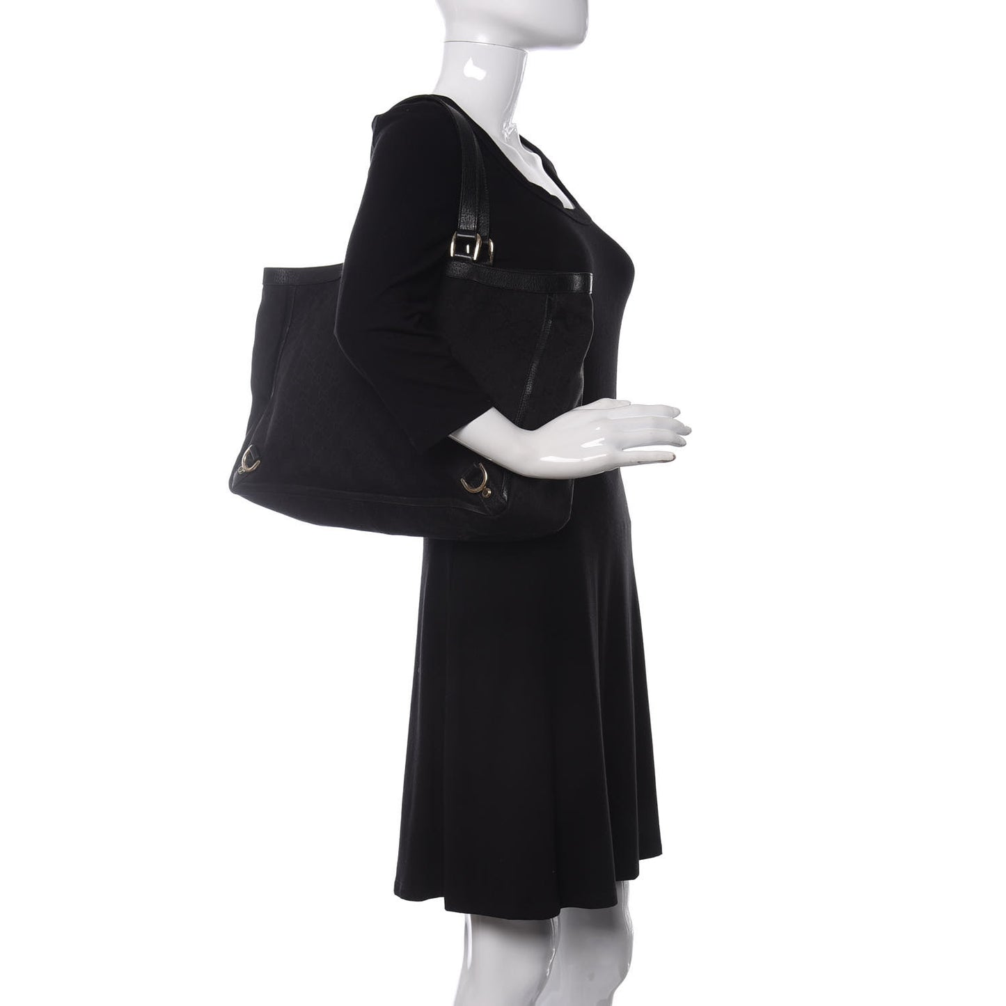 Monogram Large Abbey Tote Black