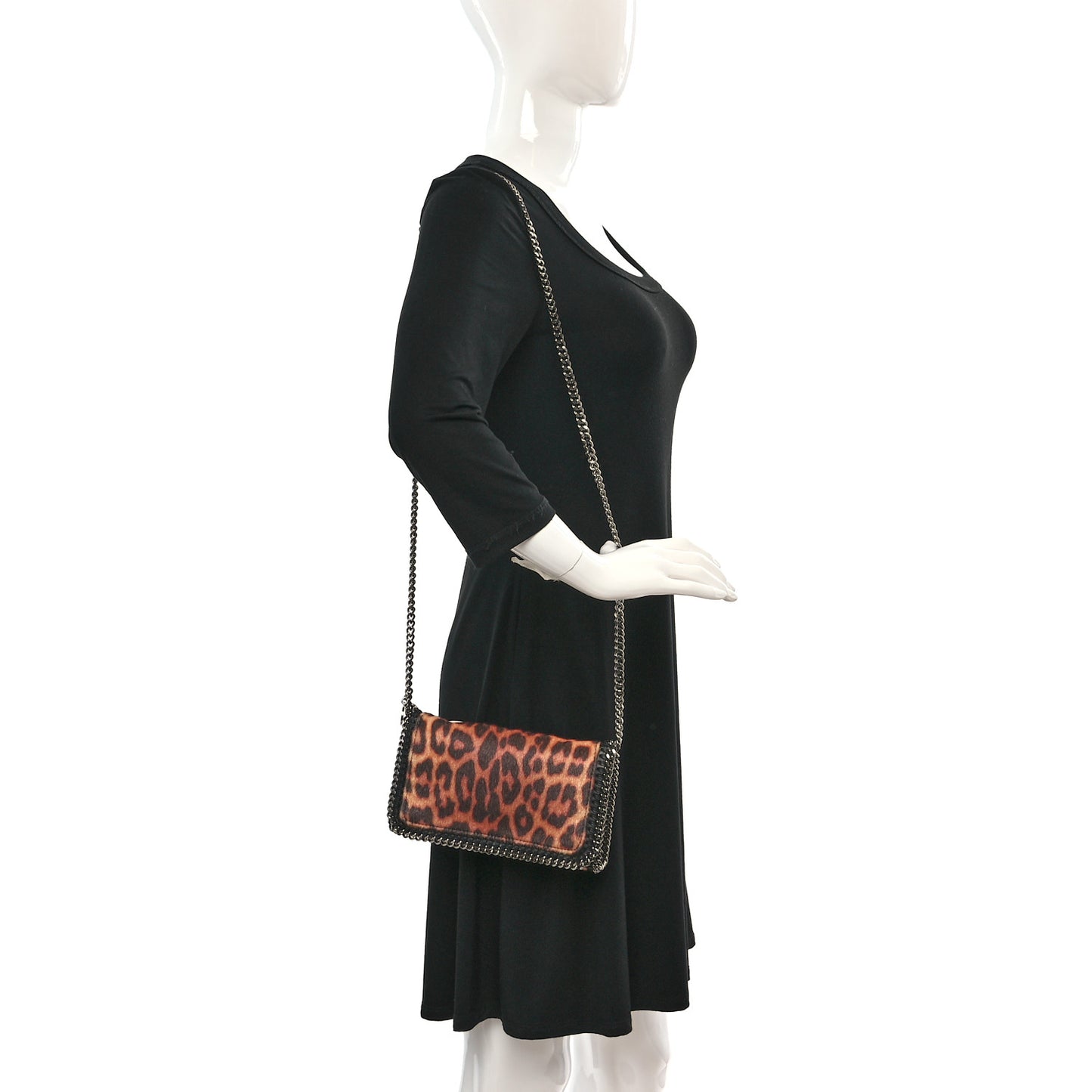Faux Calf Hair Falabella Crossbody Bag Leopard