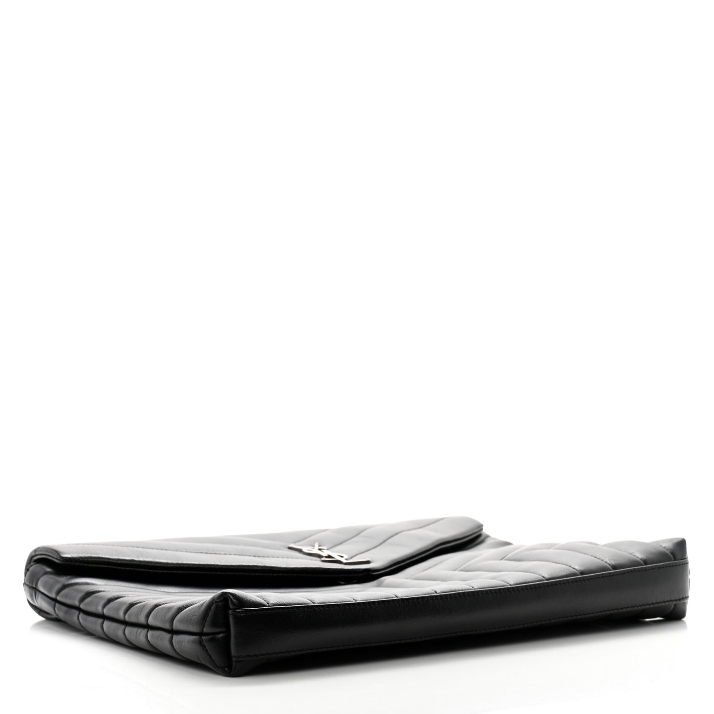 Calfskin Y Quilted Monogram Loulou Document Holder Black