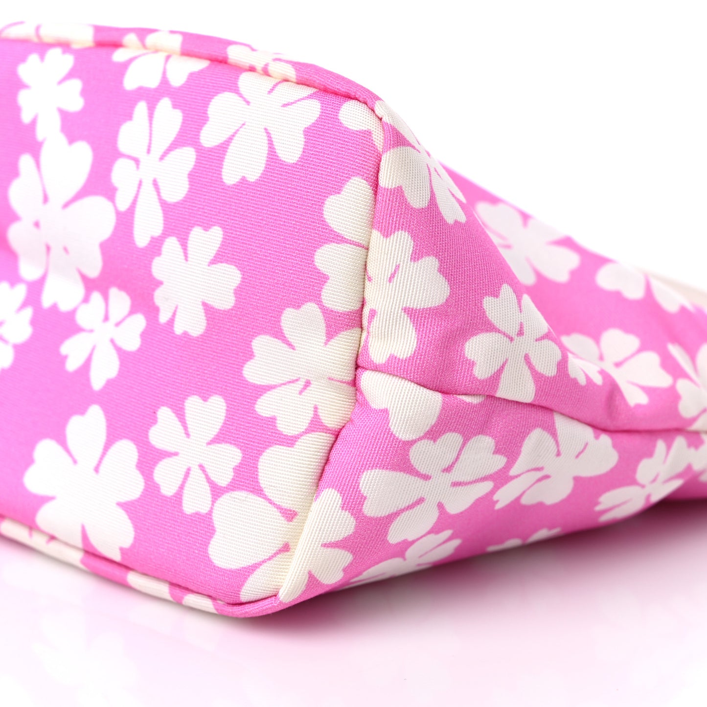 Nylon Floral Print Shoulder Bag Pink