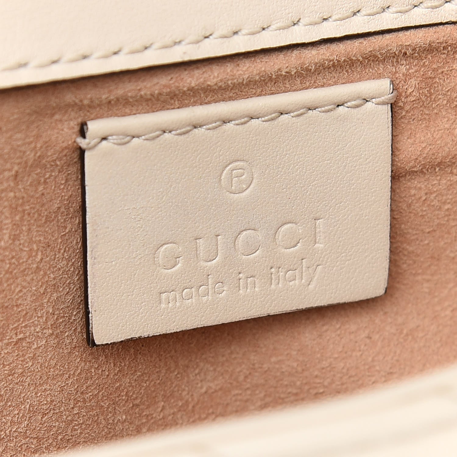 Gucci Calfskin Matelasse Super Mini GG Marmont Shoulder Bag White 6 of 9