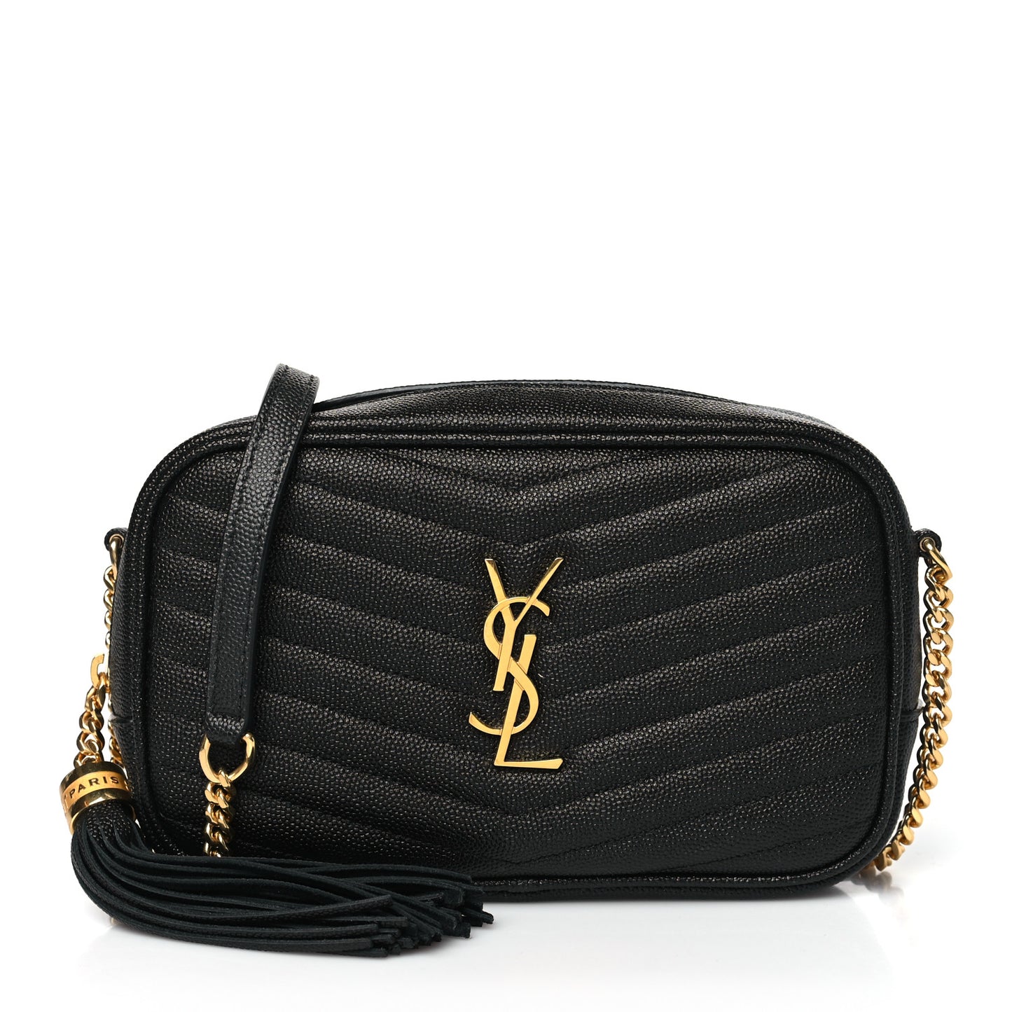 Grain De Poudre Matelasse Monogram Mini Lou Camera Bag Black