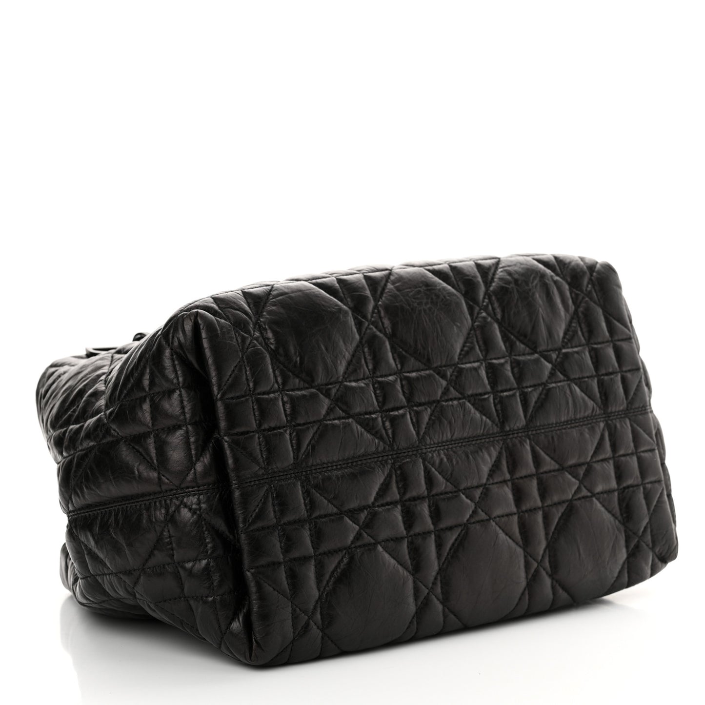 Crinkled Calfskin Macrocannage Medium Toujours Black