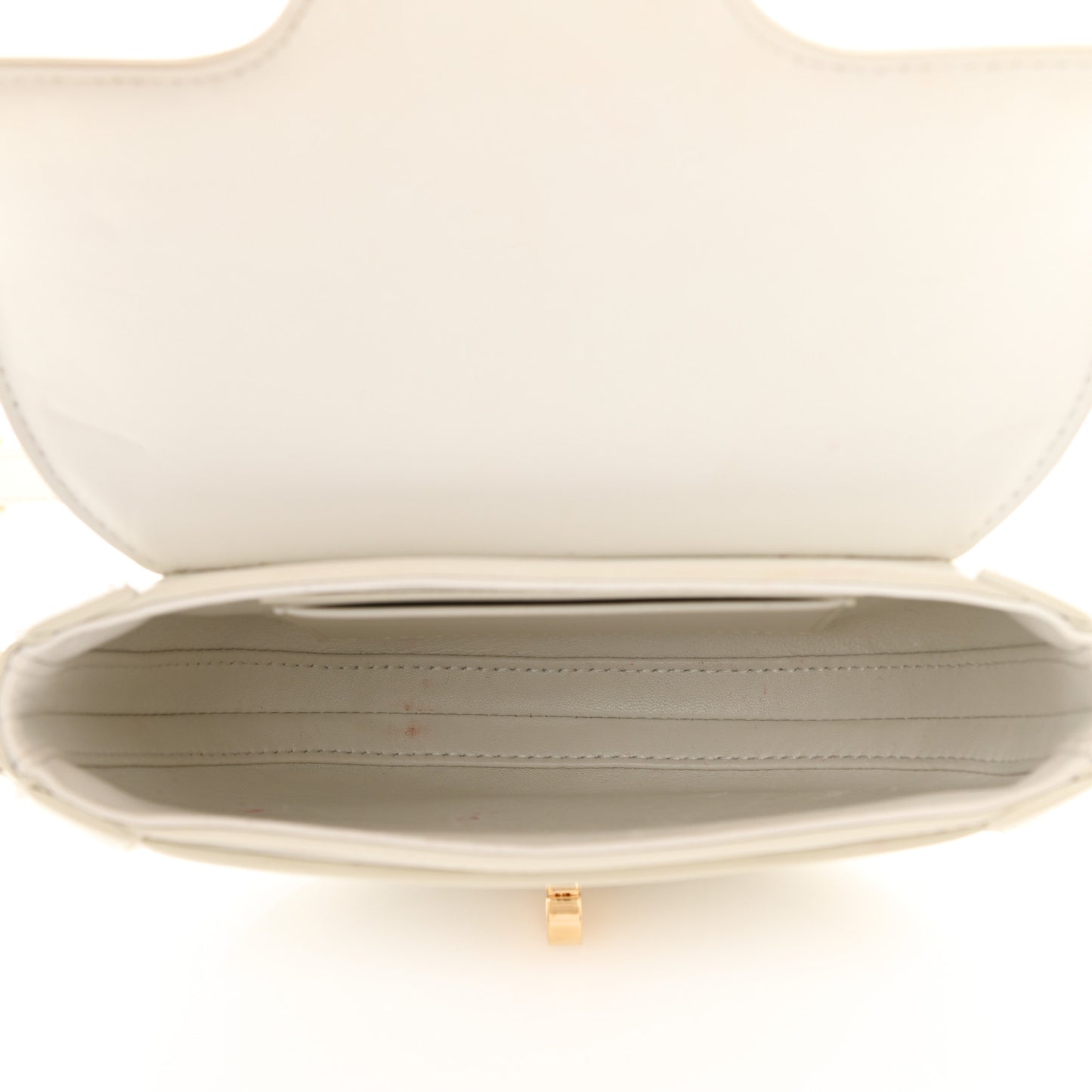Satinated Calfskin Besace Small 16 White