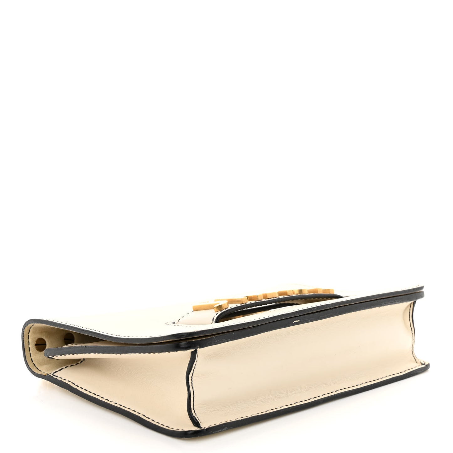 Calfskin J'Adior Chain Flap Bag Off White