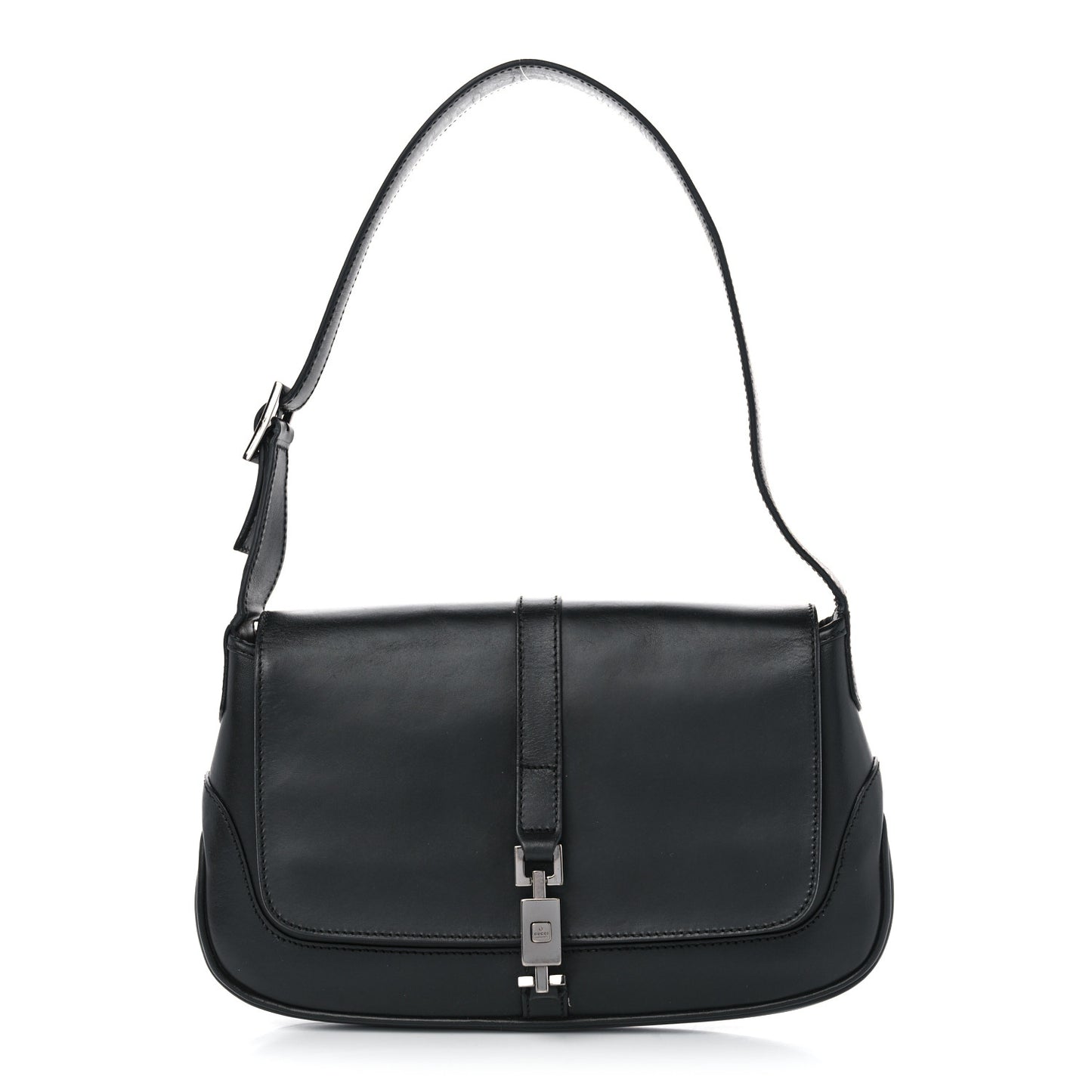 Calfskin Small Jackie O Hobo Black