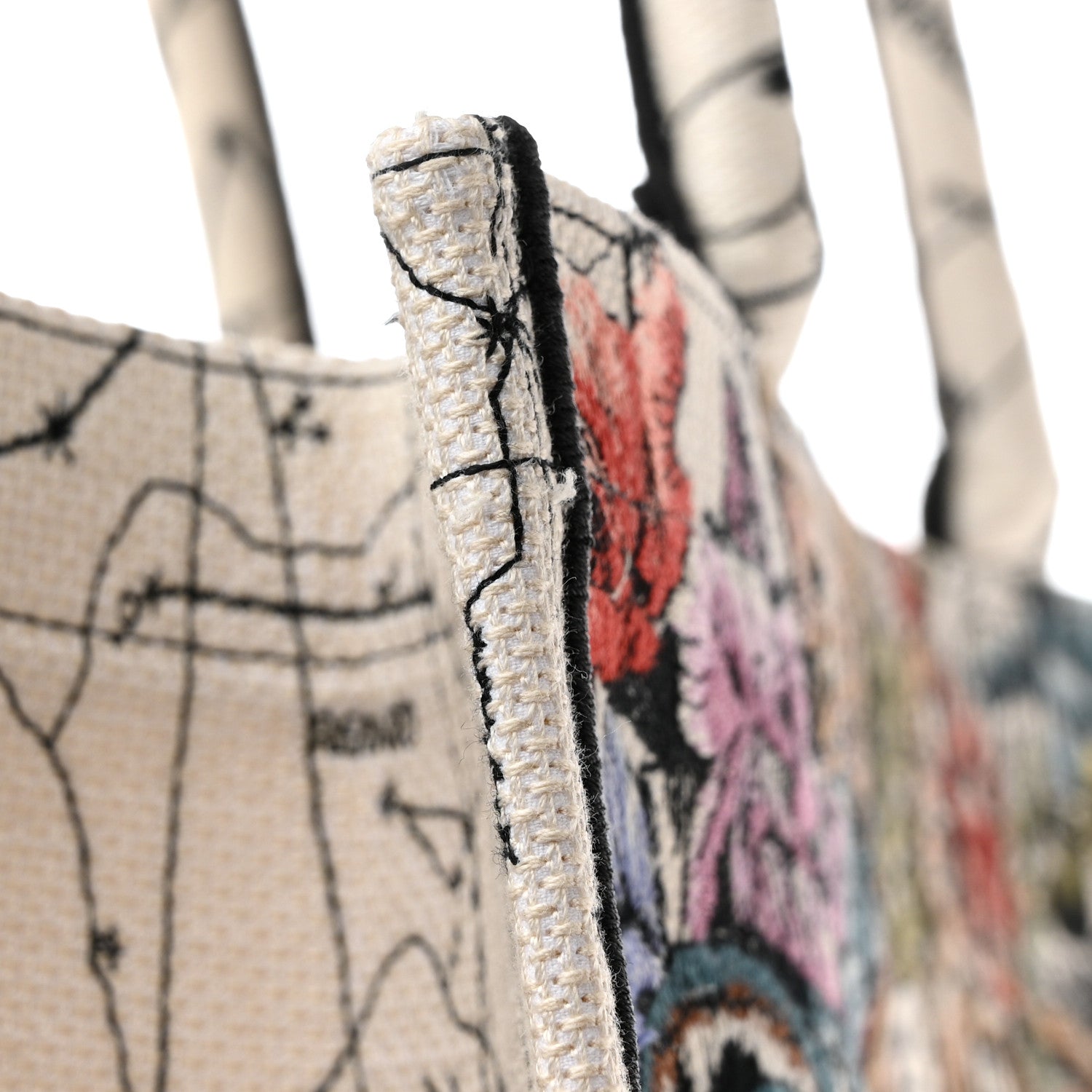 Christian Dior Canvas Embroidered Large Zodiac Book Tote Latte Multicolor 14 of 17