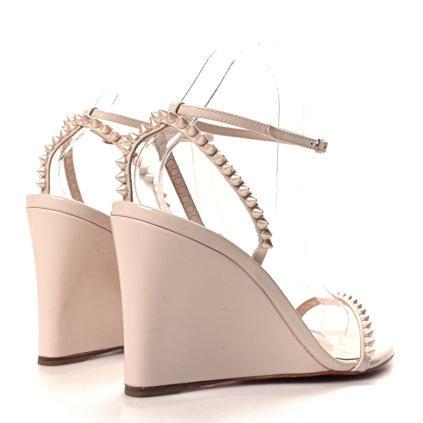 Calfskin So Me Spike 85 Wedge Sandals 40 Leche