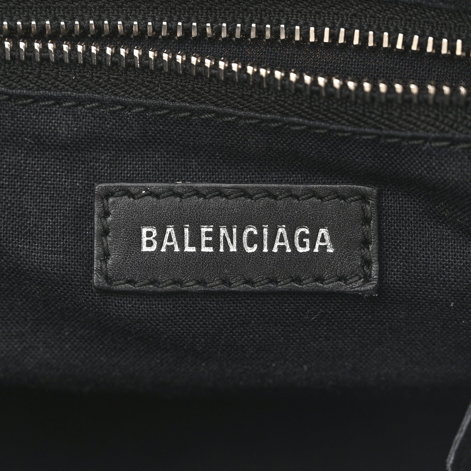 Balenciaga Canvas Satin Calfskin Diagonal Allover Logo Print Classic Silver Hardware Mini City Natural Black 6 of 14