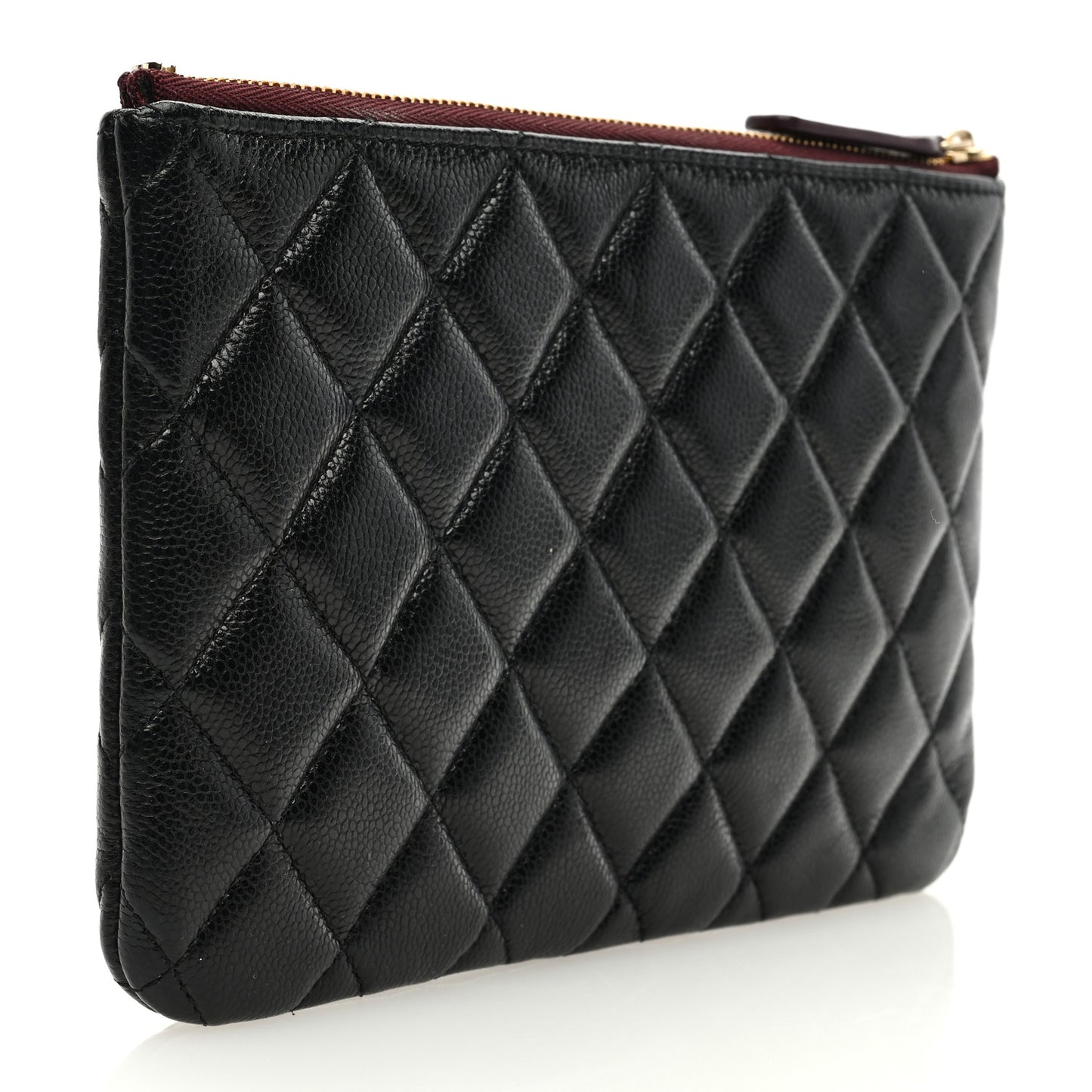 Caviar Quilted Cosmetic Case Black