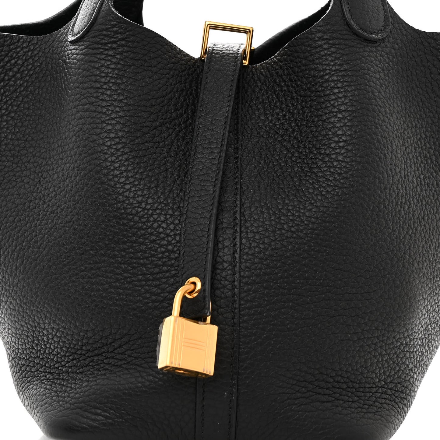 Taurillon Clemence Picotin Lock 18 PM Black