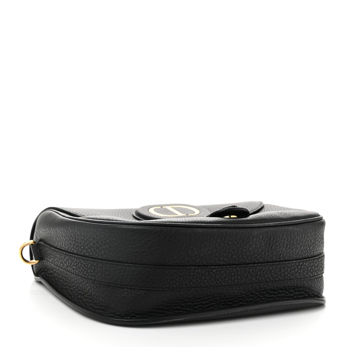 Grained Calfskin Large Bobby Flap Black