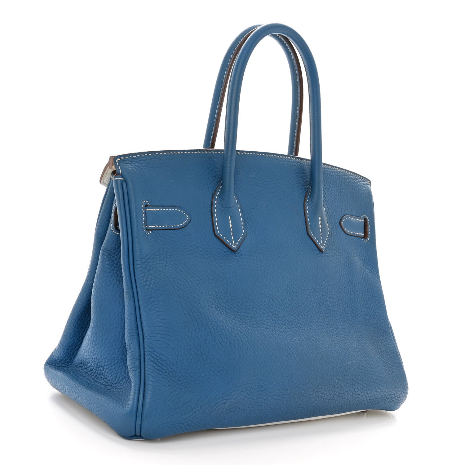Hermes Taurillon Clemence Eclat Birkin 30 Mykonos White 3 of 16