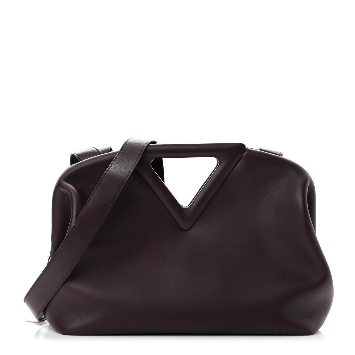Bottega Veneta Calfskin Medium The Point Triangle Bag Grape 1 of 9