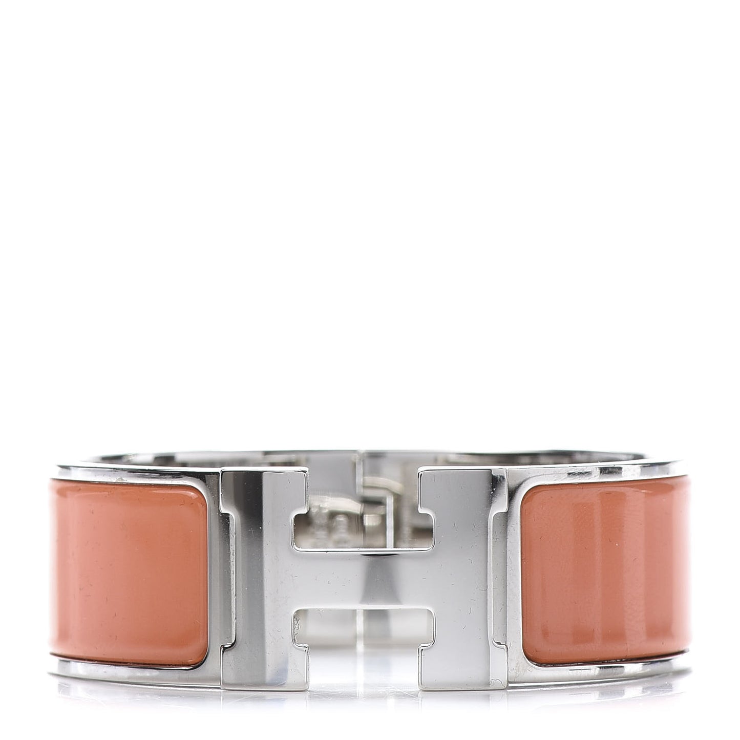 Enamel Wide Clic Clac H Bracelet PM Peach Melba
