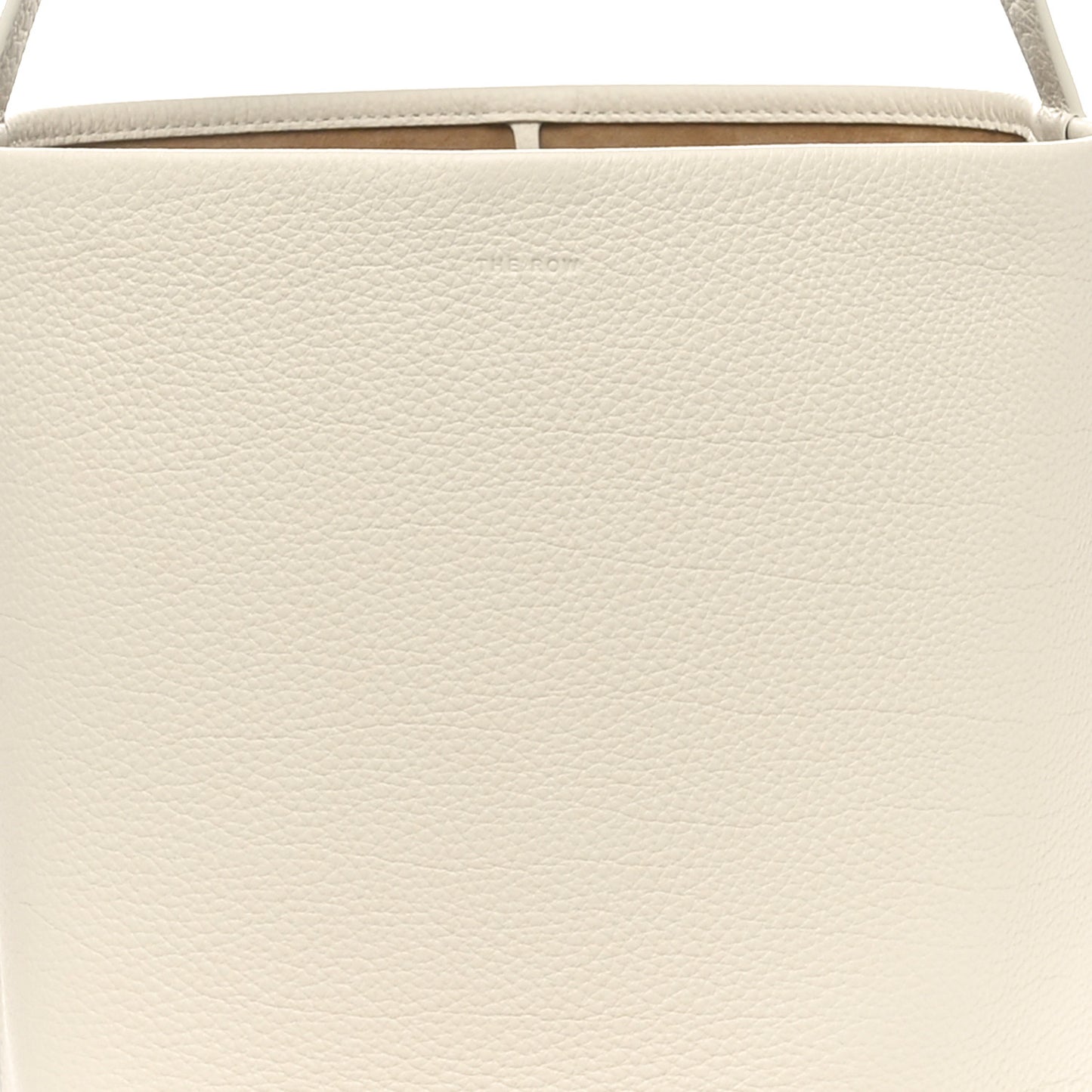 Grained Calfskin Medium N/S Park Tote Ivory
