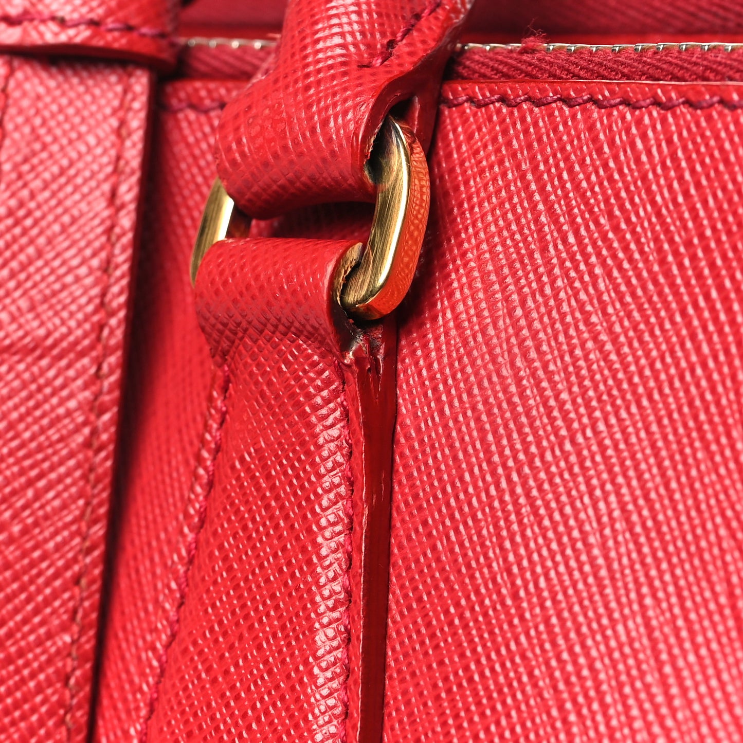 Saffiano Small Galleria Double Zip Tote Fuoco
