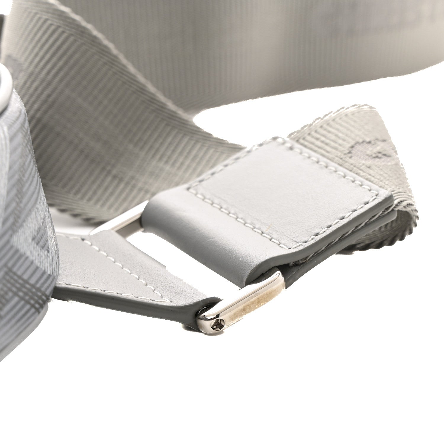 Christian Dior Coated Canvas Calfskin CD Diamond Mens Saddle Bag Gray 11 of 12