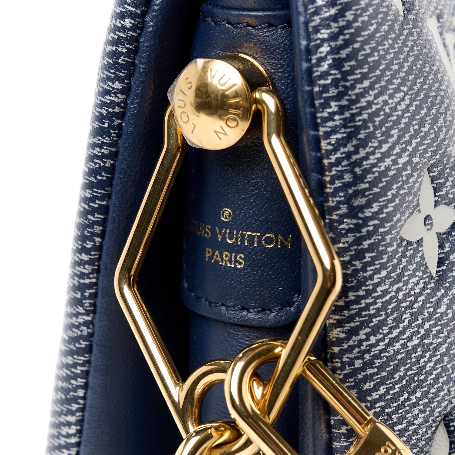 Louis Vuitton Lambskin Printed Monoglam Coussin PM Blue 9 of 12