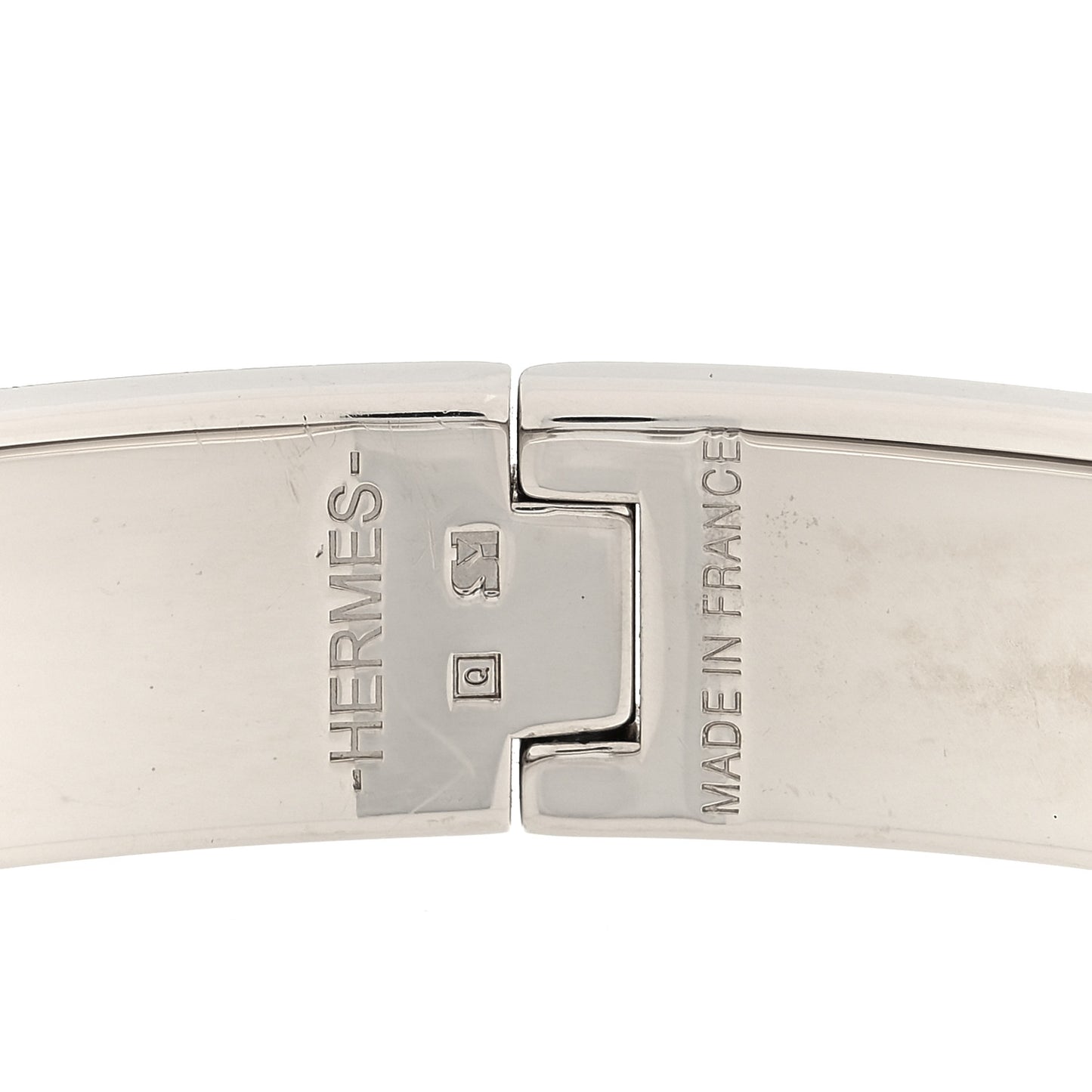 Enamel Narrow Clic Clac H Bracelet GM White