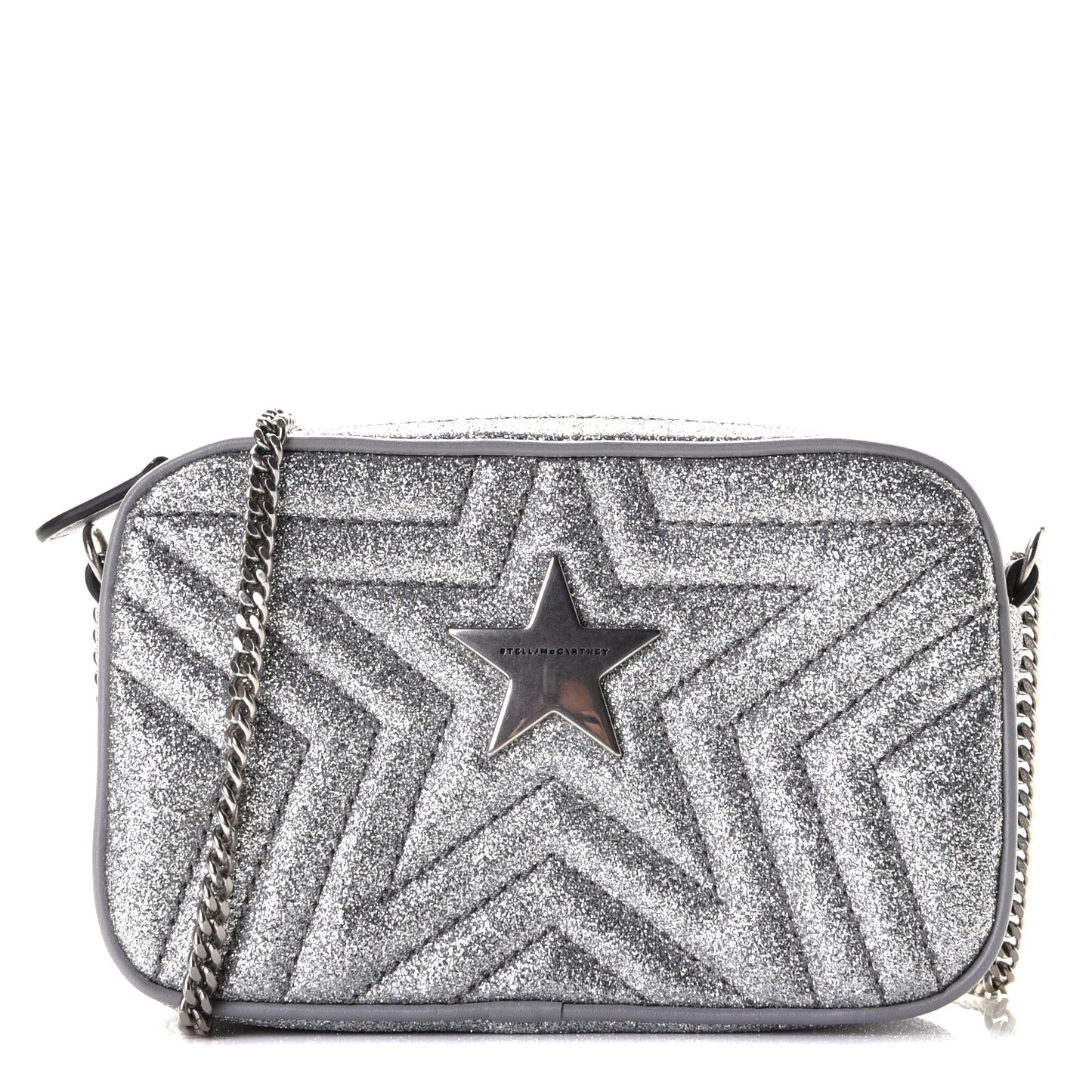 Glitter Star Patch Shoulder Bag Silver