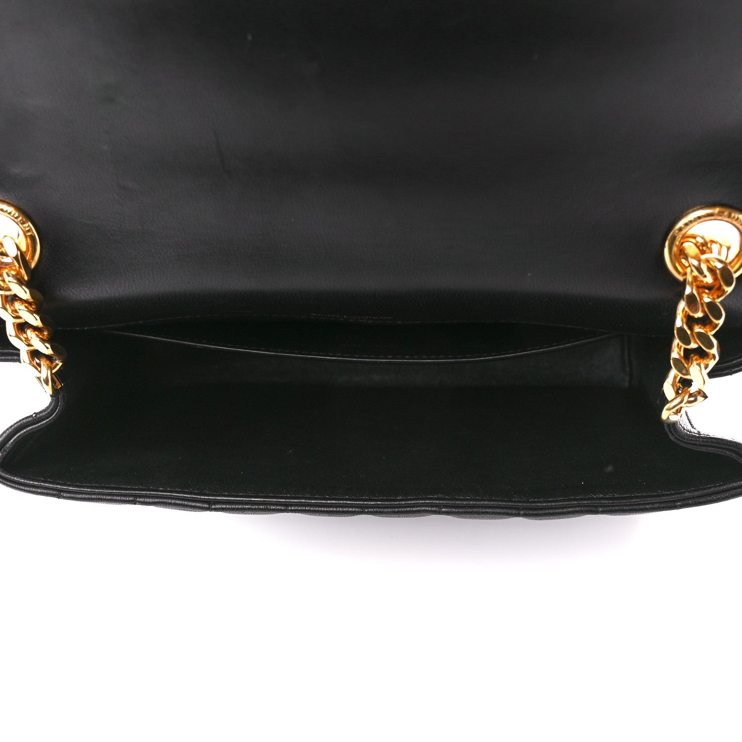 Saint Laurent Lambskin Matelasse Monogram Large Vicky Chain Bag Black 5 of 11