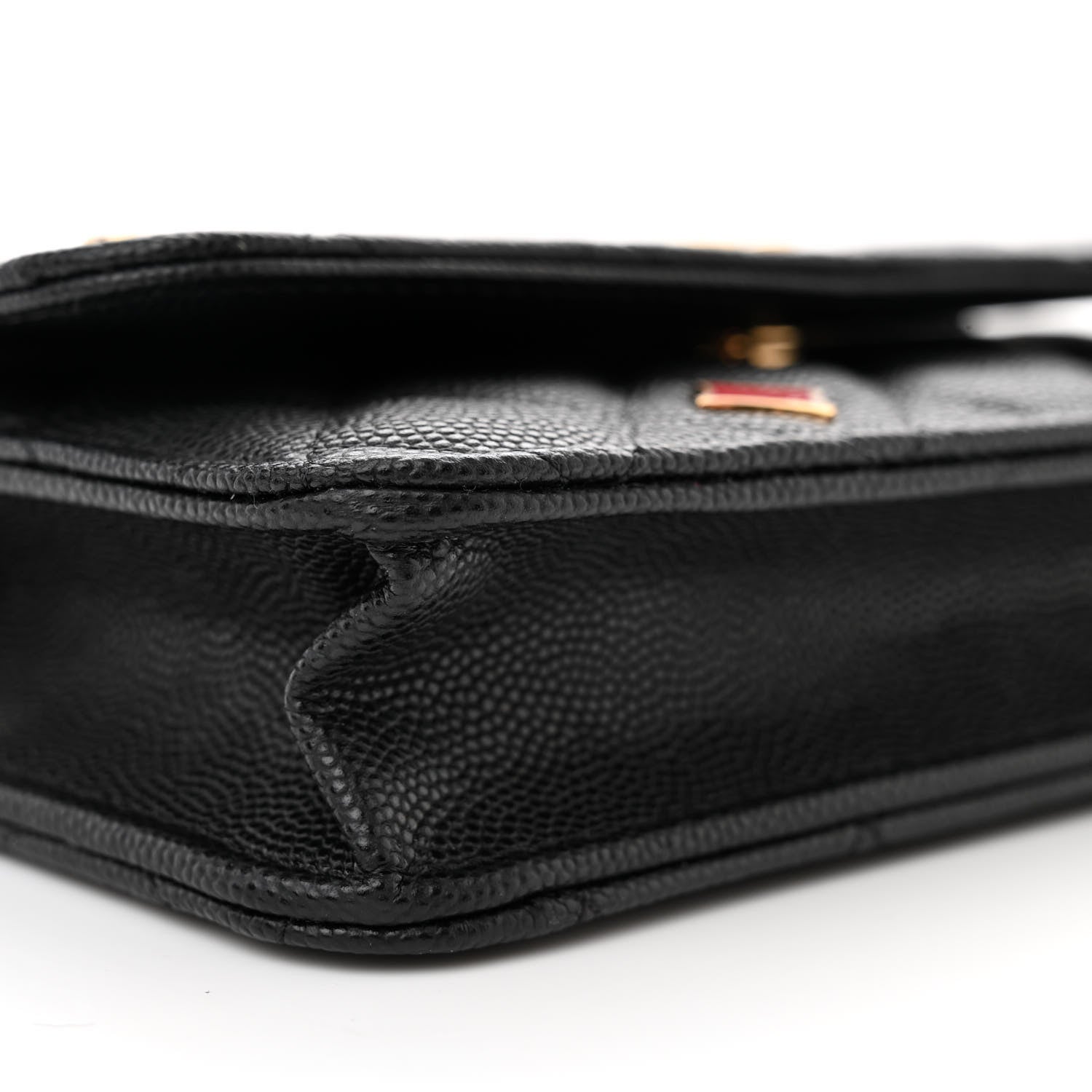 Chanel Caviar Quilted Enamel Coco Casino Flap Phone Holder With Chain Black 9 of 11