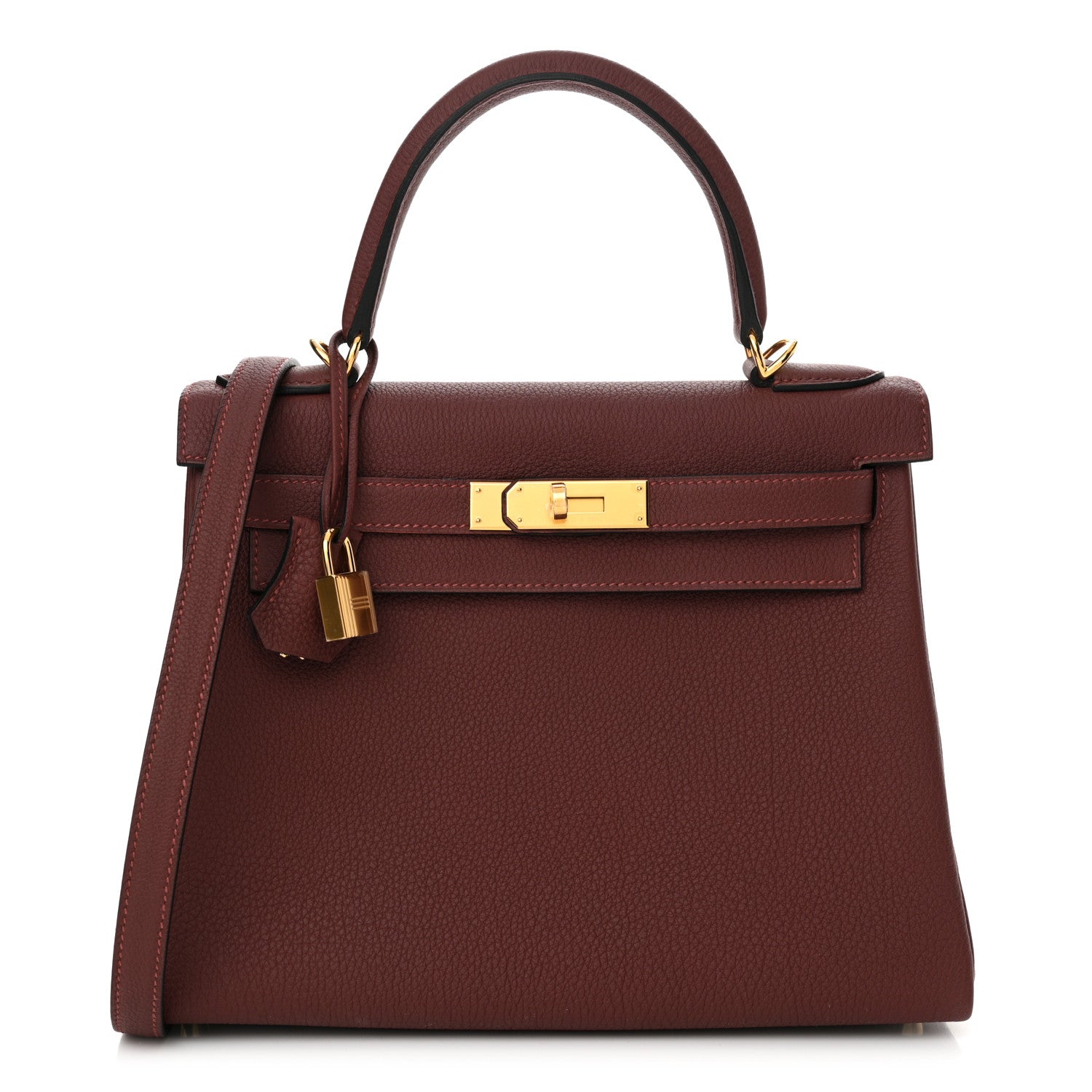 Hermes Togo Kelly Retourne 28 Rouge H 1 of 12