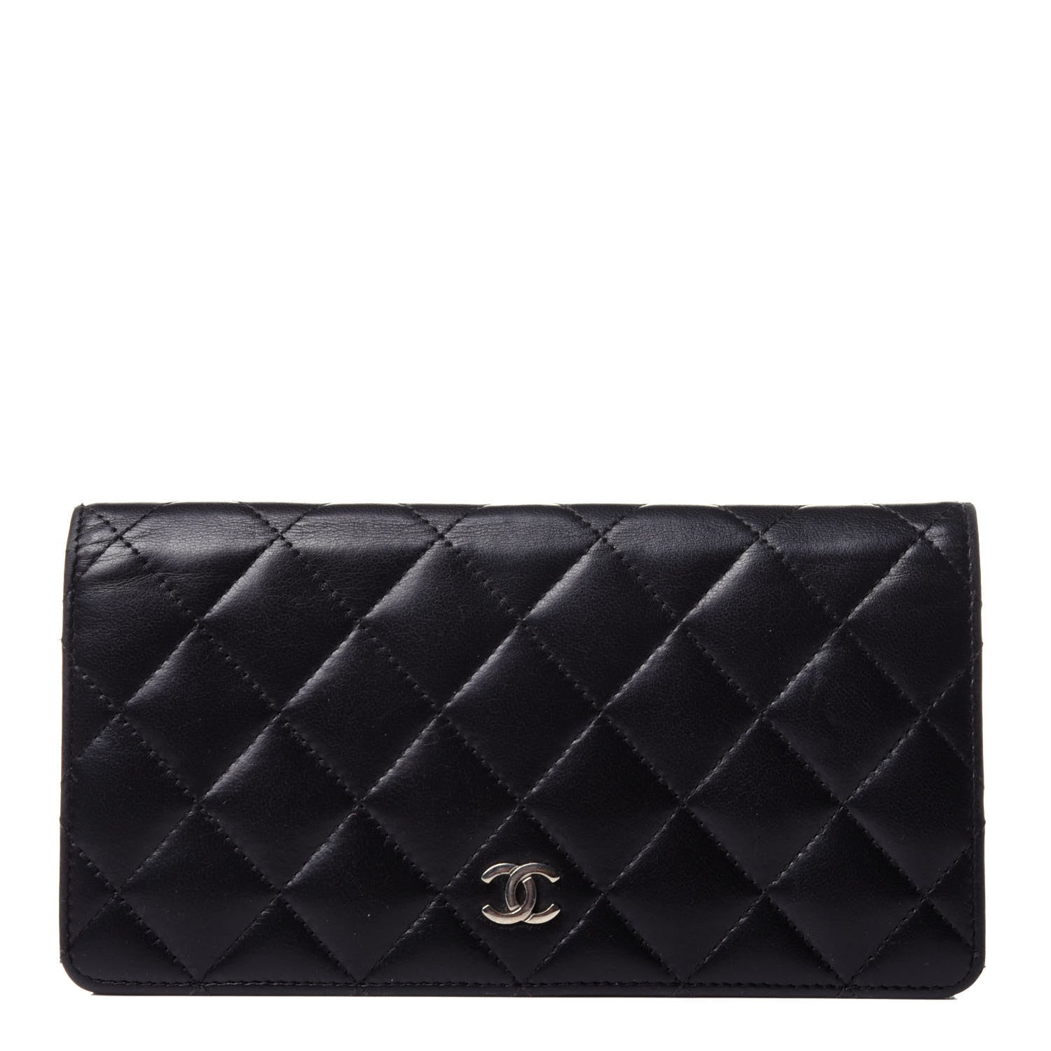 Chanel Lambskin Quilted Yen Wallet Black 1 of 15