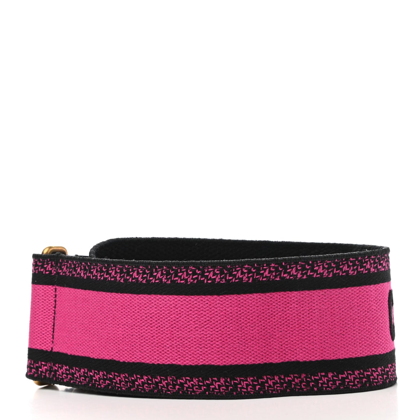 Canvas Embroidered Shoulder Strap Fuchsia Bleu