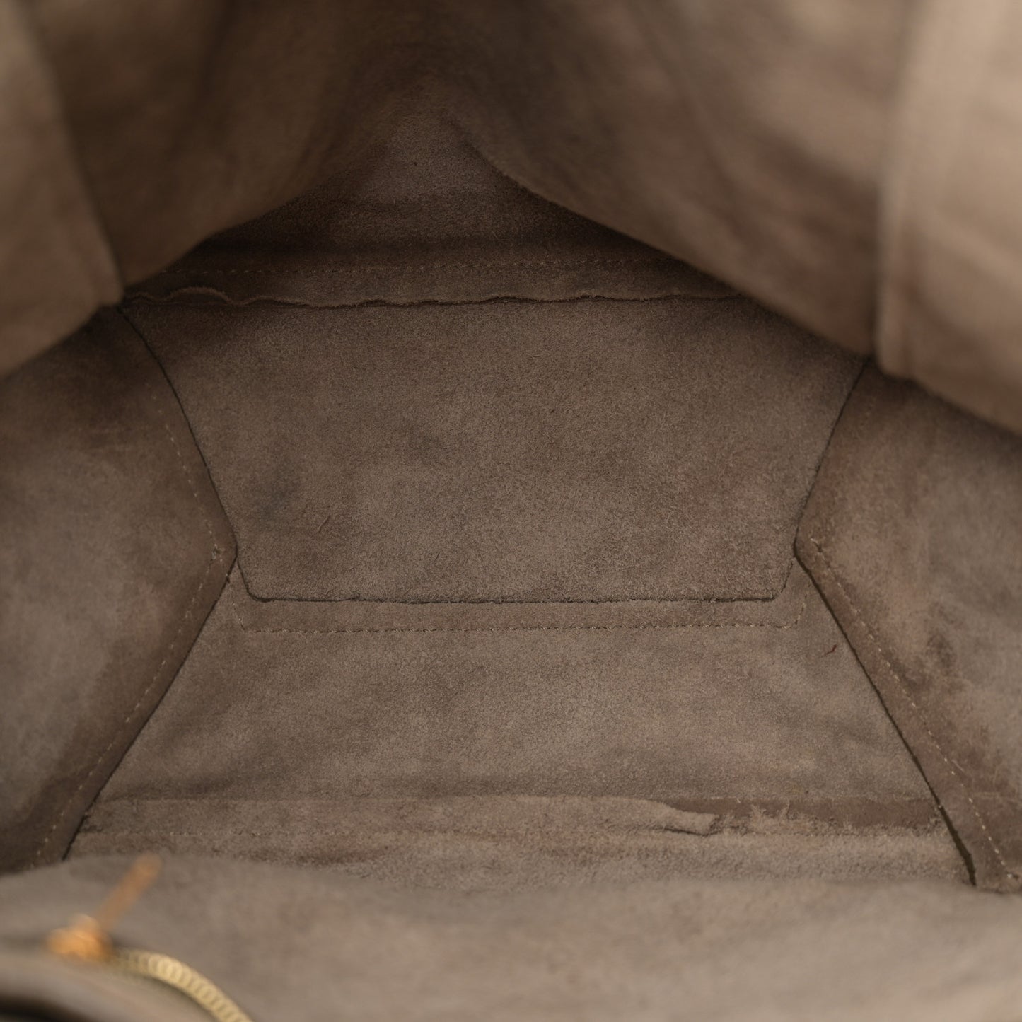 Soft Grained Calfskin Sangle Bucket Bag Taupe