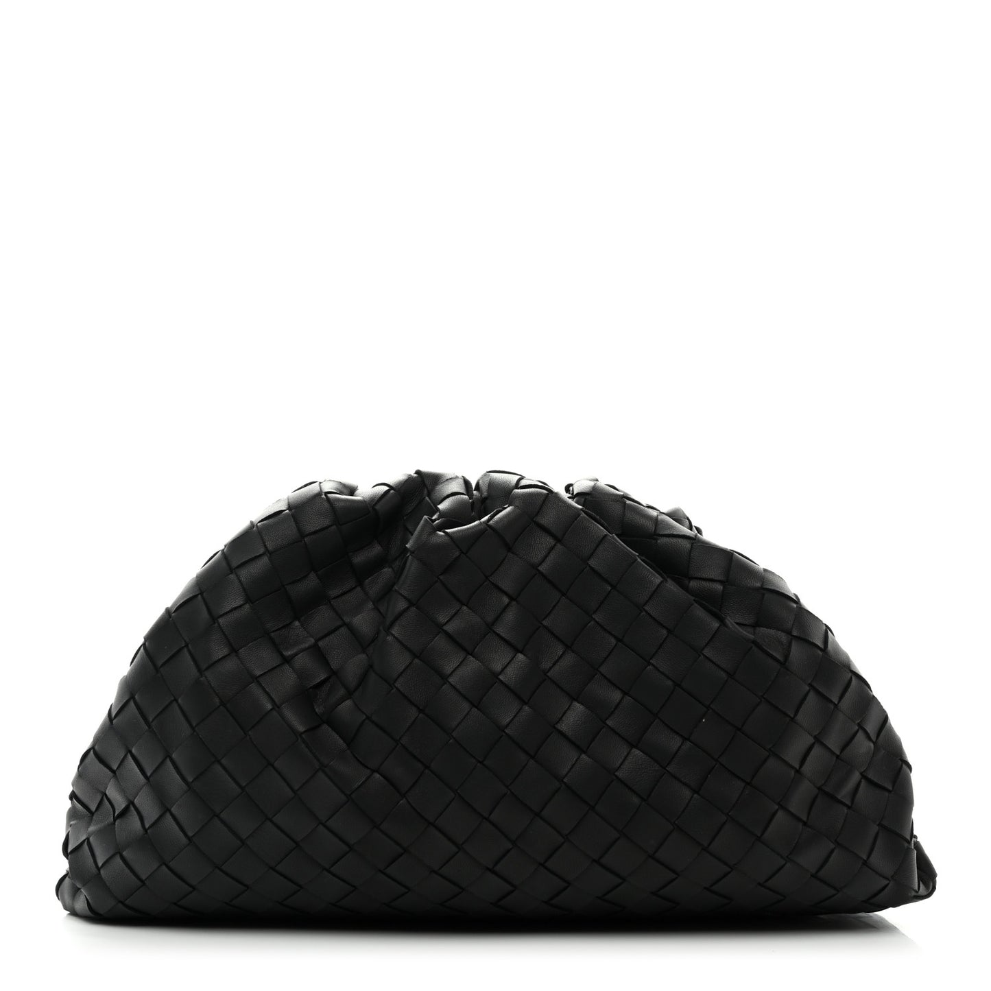 Nappa Maxi Intreccio The Pouch Oversized Clutch Black