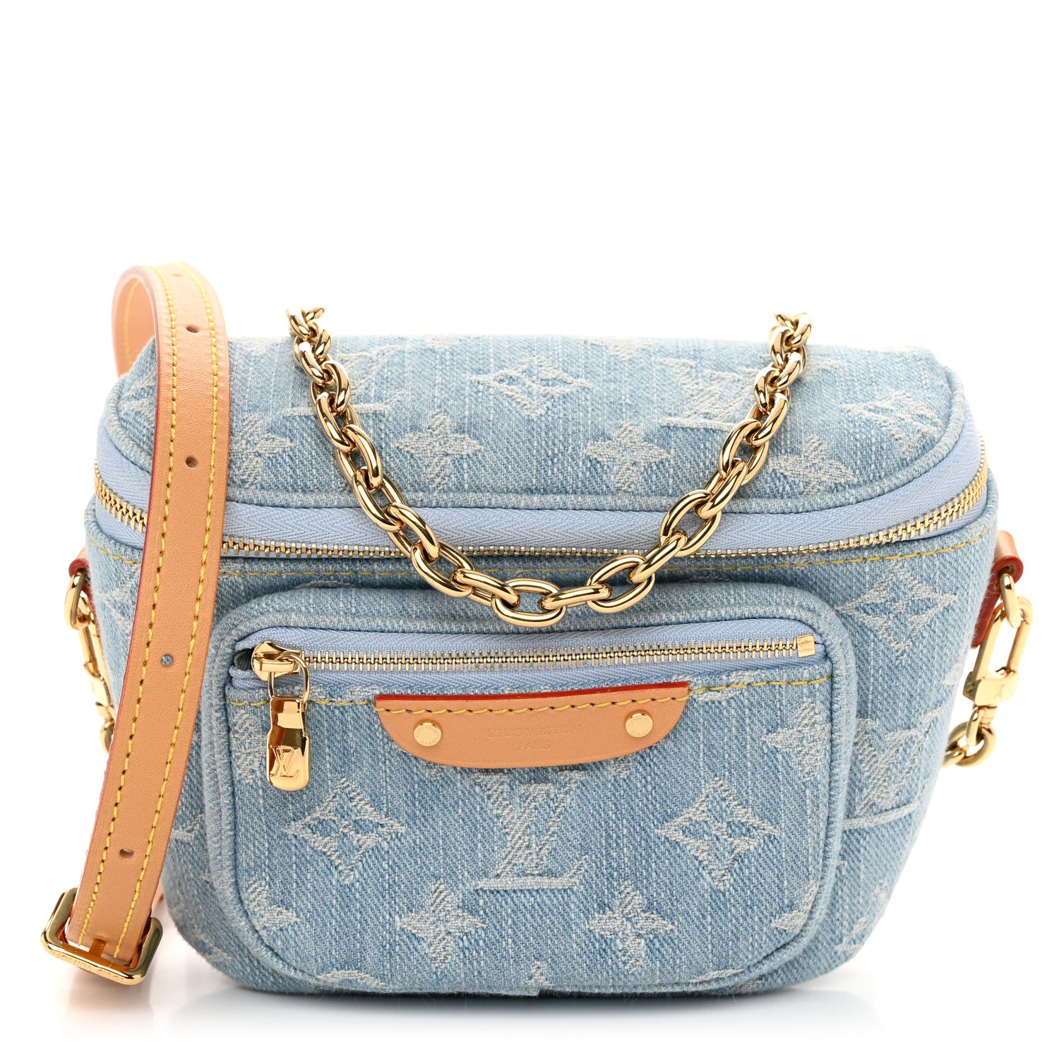 Louis Vuitton Monogram Denim Mini Bumbag Sky Blue 1 of 10
