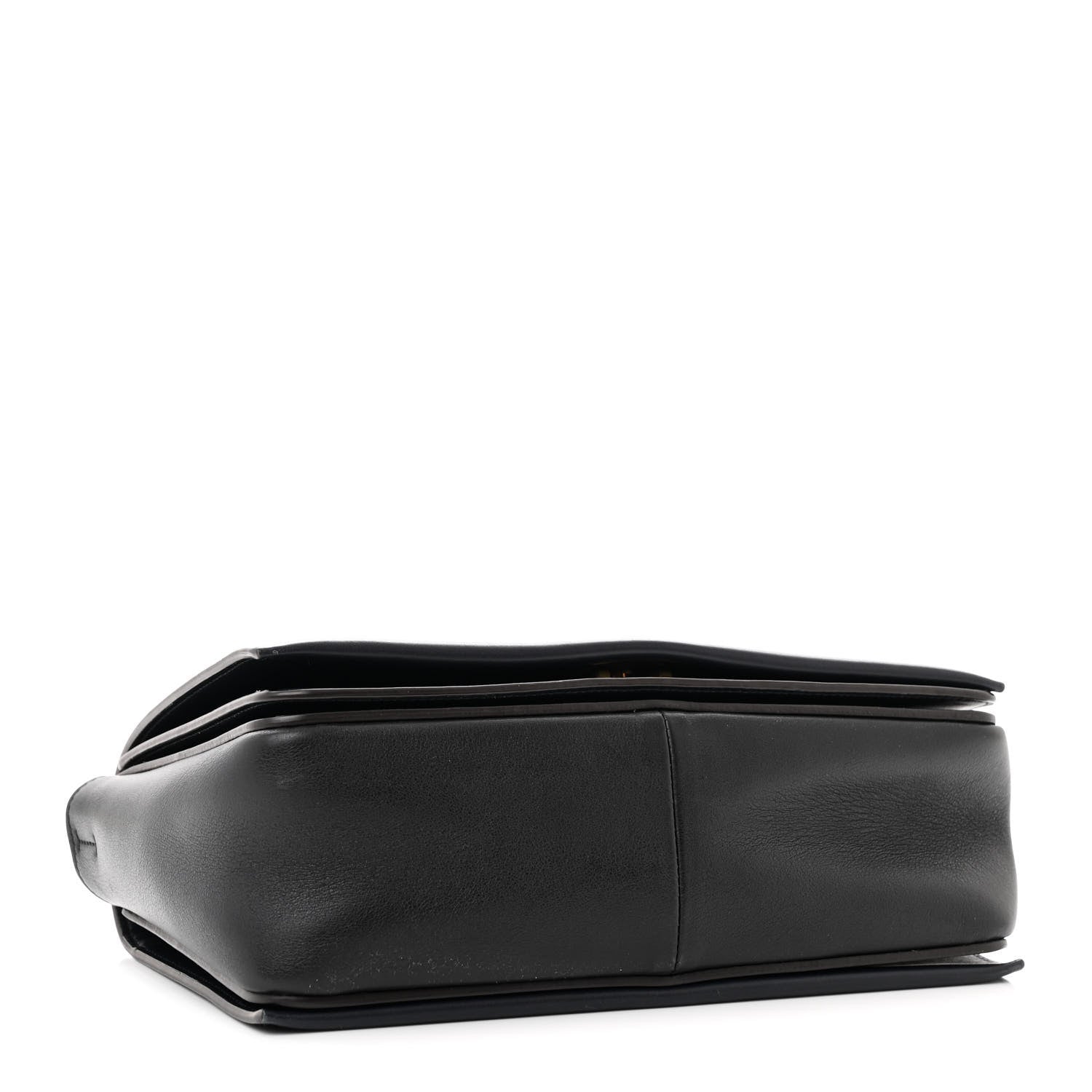Celine Shiny Smooth Calfskin Medium Frame Shoulder Bag Black Navy 4 of 15