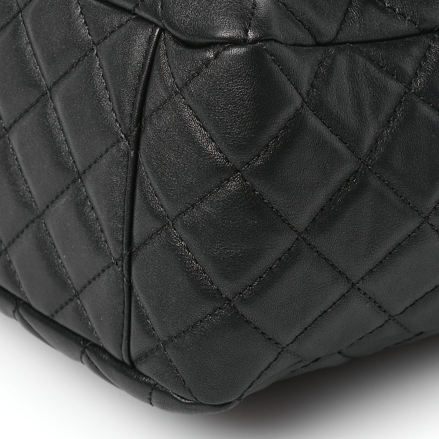 Calfskin Quilted Small XXL Travel Flap Bag Black